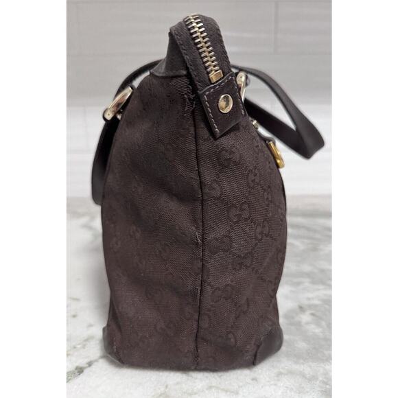 Auth Gucci GG Canvas Brown Abbey Tote Handbag - Picture 4 of 16